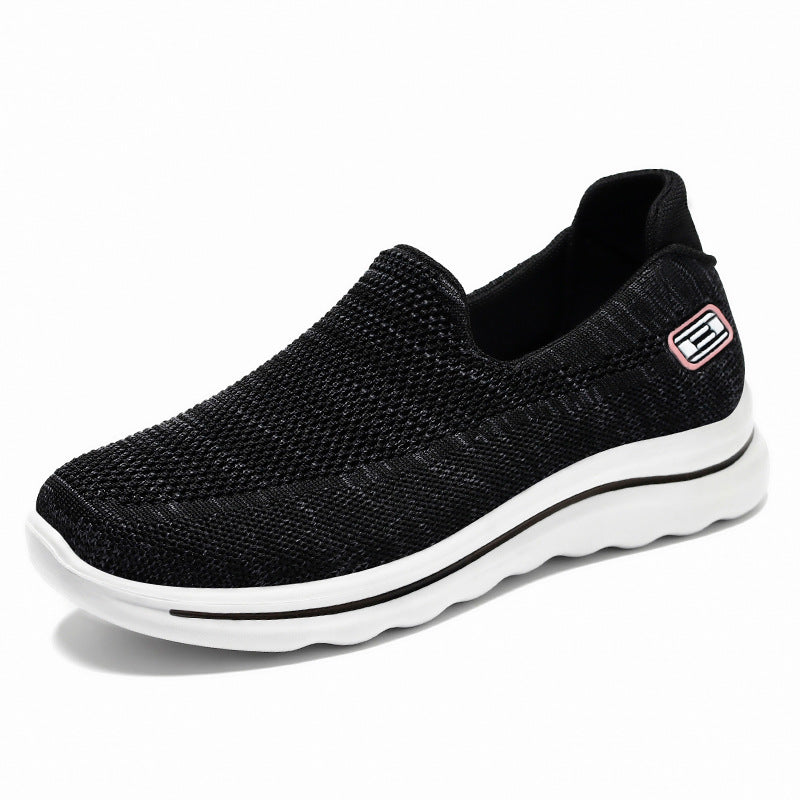 Damen nan Strick-Slip-On Komfortsneaker mit herausnehmbarem Memory-Fußbett und stoßdämpfender EVA-Zwischensohle EB