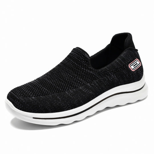 Damen nan Strick-Slip-On Komfortsneaker mit herausnehmbarem Memory-Fußbett und stoßdämpfender EVA-Zwischensohle EB