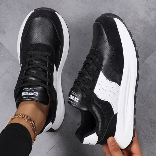 Damen Sneaker aus atmungsaktivem Leder und stylishen Akzenten EB