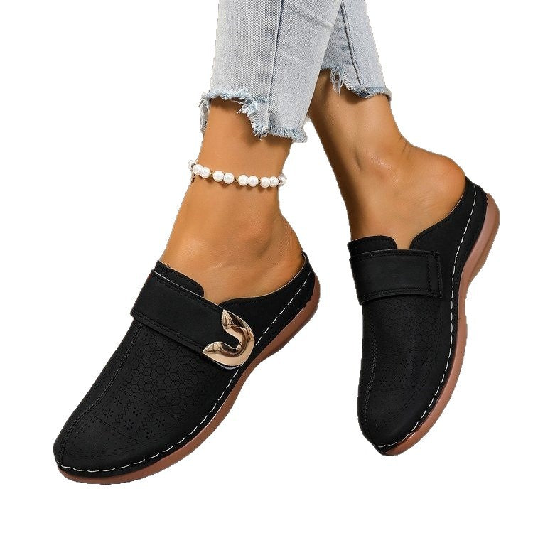 Damen Komfortable Clogs mit modischem Riemendetail EB