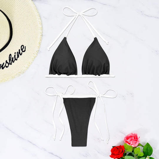 Damen Triangel-Bikini mit verstellbaren Schnürungen EB