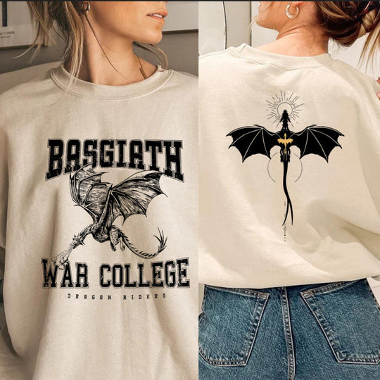 Damen Sweatshirt mit kreativem Drachenmotiv und einzigartigem College-Design EB