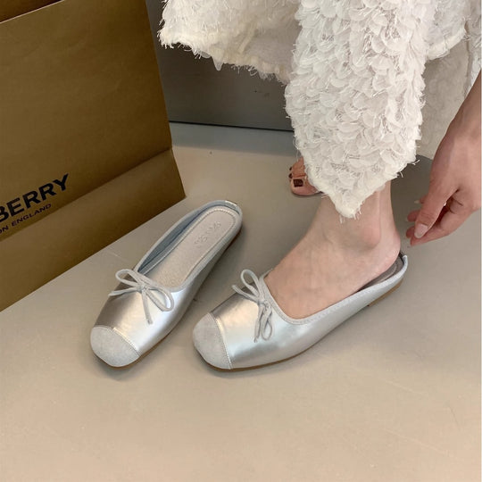 Damen Ballerina-Schuhe mit verstellbarem Schleifen-Detail EB