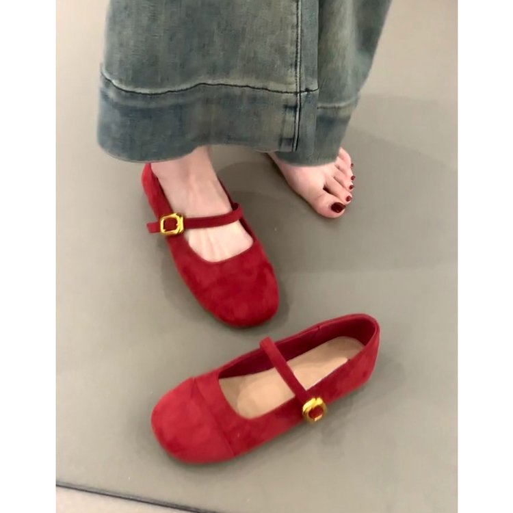 Damen elegante Ballerinas mit modischem Riemchen und komfortablem Fußbett EB