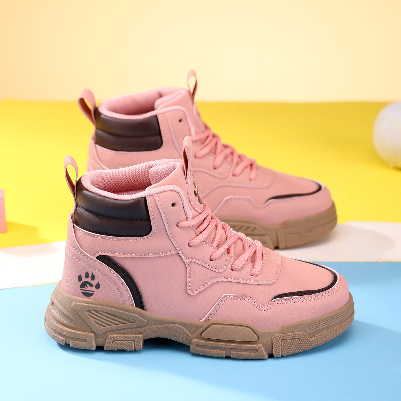Damen modische High-Top Sneakers mit atmungsaktiver Mesh-Oberfläche und robuster Laufsohle EB