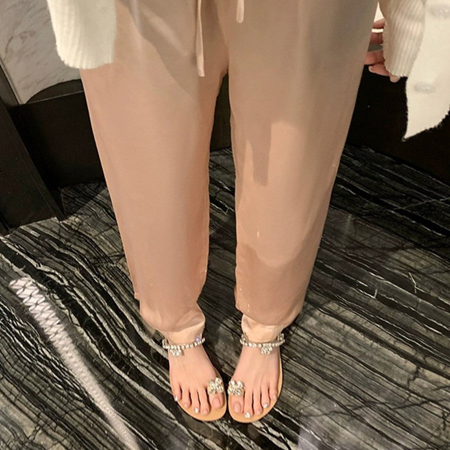 Damen Glamouröse Slippers mit funkelnden Strassdetails und komfortabler Sohle EB