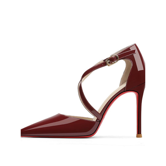 Damen elegante High Heel Pumps mit verstellbaren Riemen EB