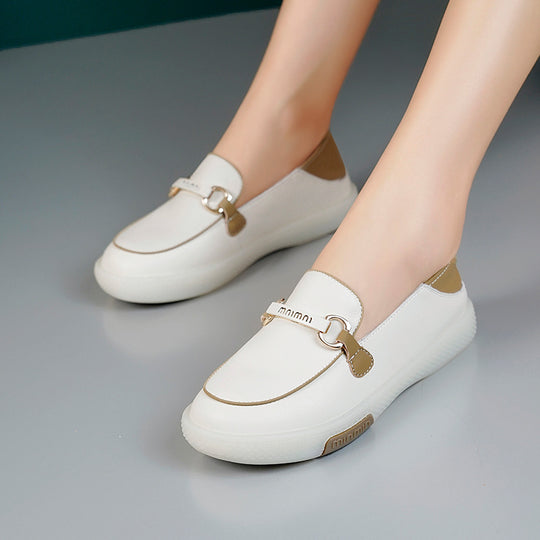 Damen Bequeme Slip-On Schuhe mit modischem Dekor und rutschfester Sohle EB