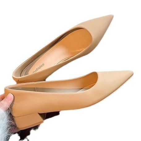 Damen elegante spitze Pumps mit glänzender Oberfläche EB