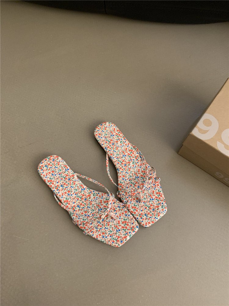 Damen elegante Riemchen-Sandalen mit flachem Absatz EB
