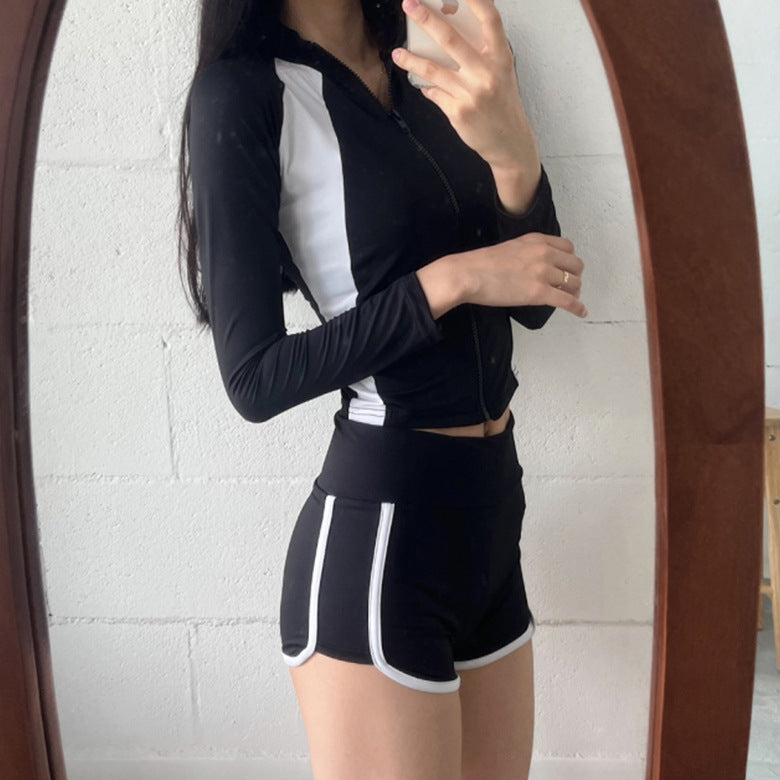 Damen Surfanzug mit langem Arm und kurzem Höschen EB