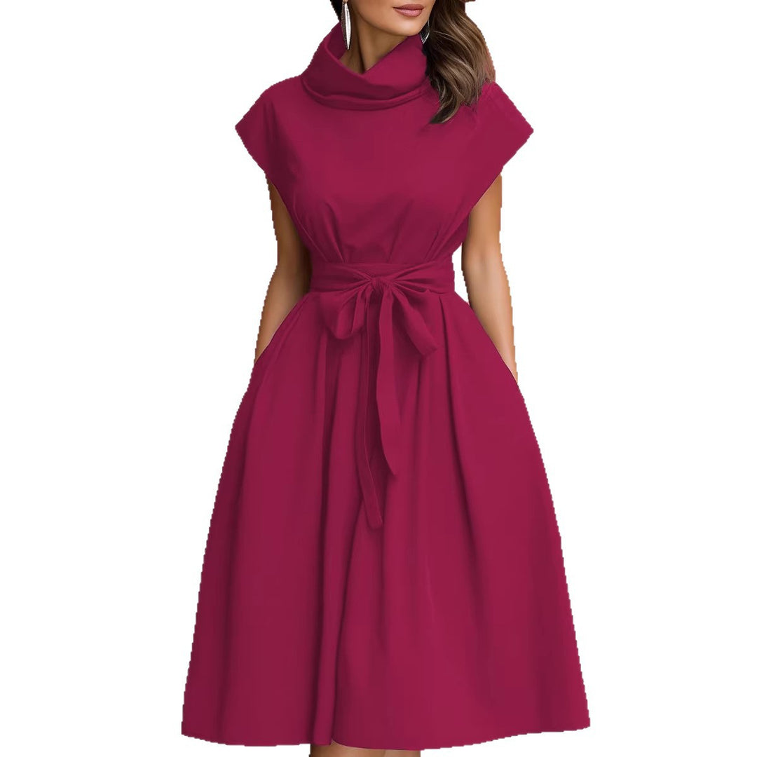 Damen Kleid mit schicker, geraffter Kapuze und praktischen Taschen EB