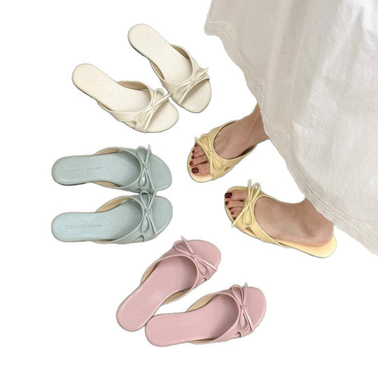 Damen elegante Slipper mit Schleifen-Detail EB