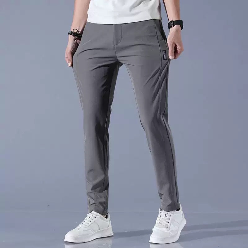 Herren elegante Anzughose mit elastischem Bund und praktischen Eingrifftaschen EB