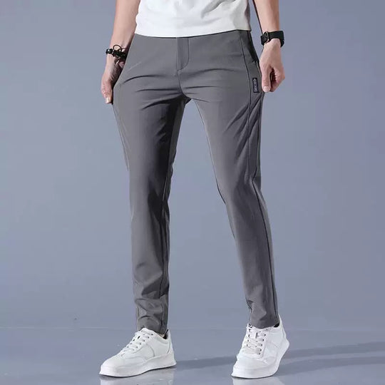 Herren elegante Anzughose mit elastischem Bund und praktischen Eingrifftaschen EB