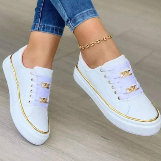 Damen Sneaker mit luxuriösem Metallic-Finish EB