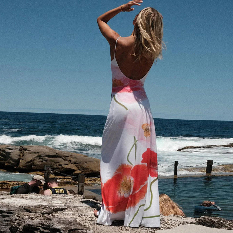 Damen Maxikleid mit floralem Muster EB