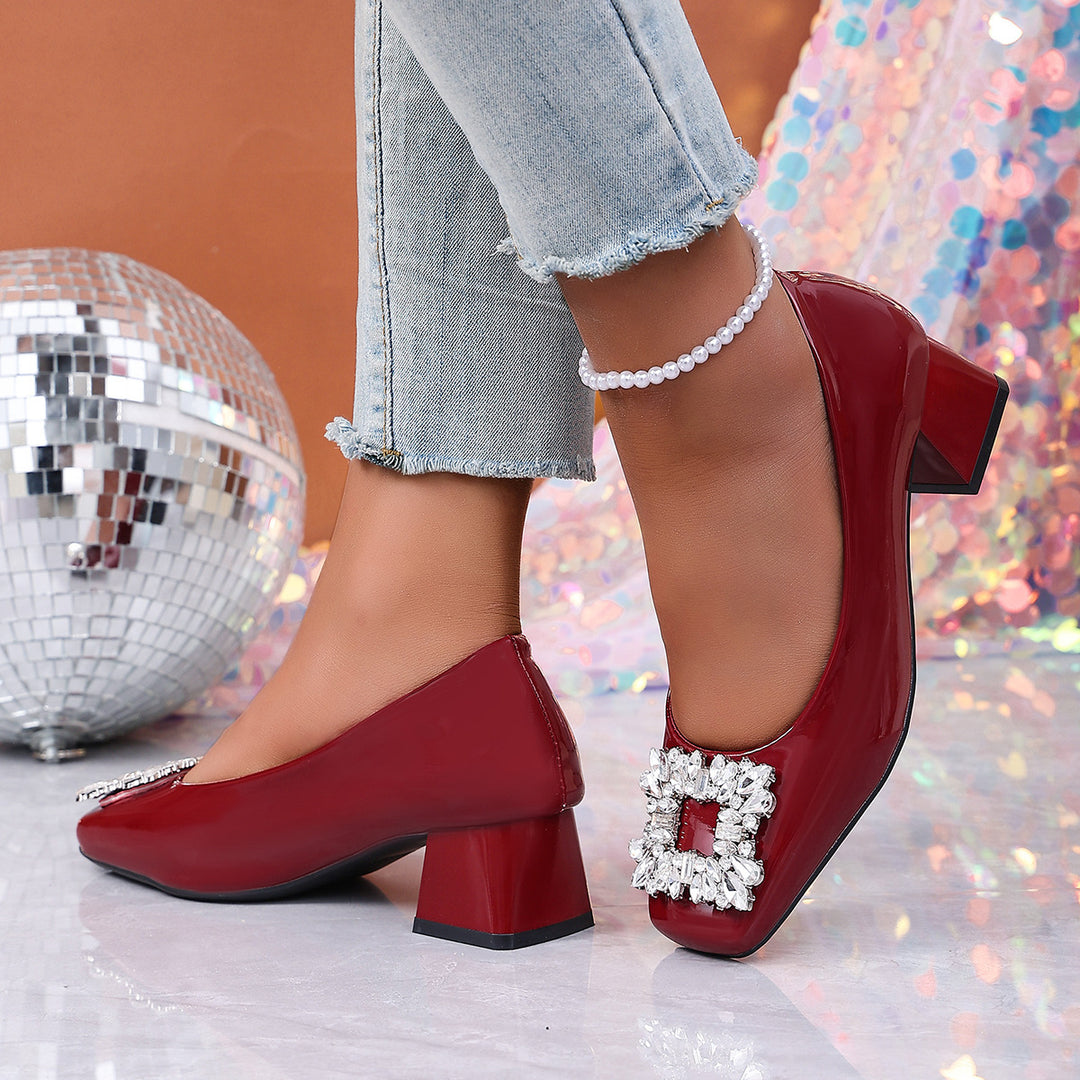 Damen Pumps mit funkelndem Schmuckdetail EB