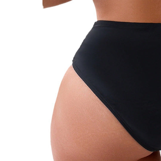 Damen Hochtailliertes Bikiniunterteil mit stilvollem Wickeldesign EB