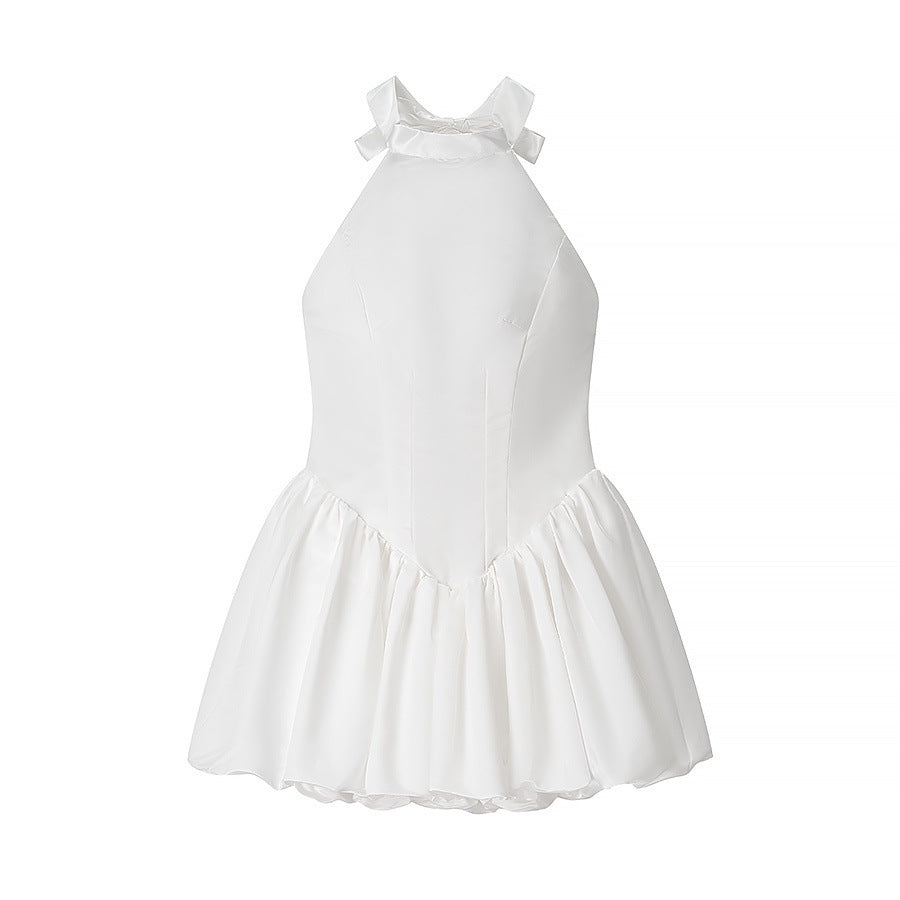 Damen Ballettkleid mit offenem Rücken und schwingendem Rock EB