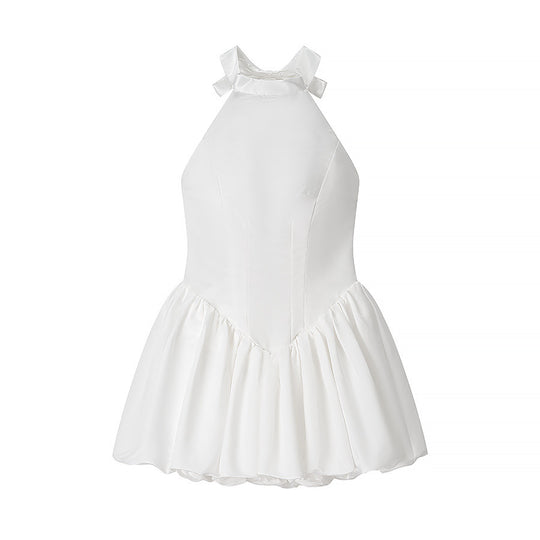Damen Ballettkleid mit offenem Rücken und schwingendem Rock EB