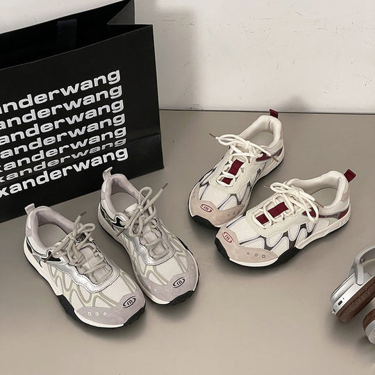 Damen modische Sneaker mit atmungsaktiver Netzoberfläche und komfortablem Dämpfungssystem EB