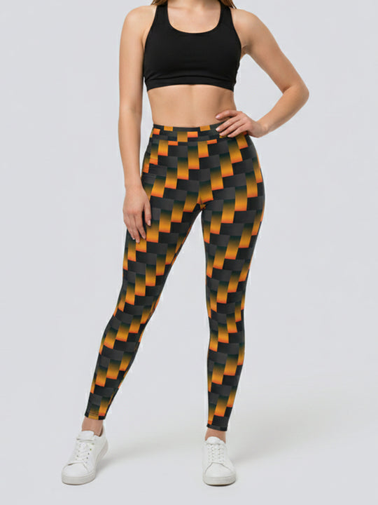 Damen Sportlegging mit stilvollem grafischen Design EB