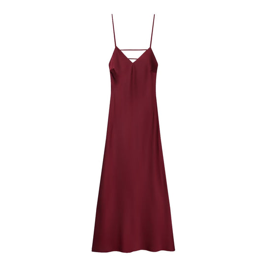 Damen Sommerliches Spaghettiträgerkleid mit schmeichelndem Schnitt und fließendem Stoff EB
