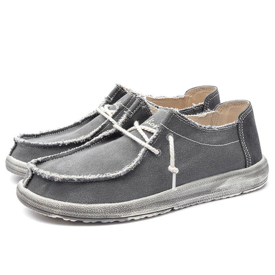 Damen lässige Segelschuhe aus strapazierfähigem Denim-Material EB
