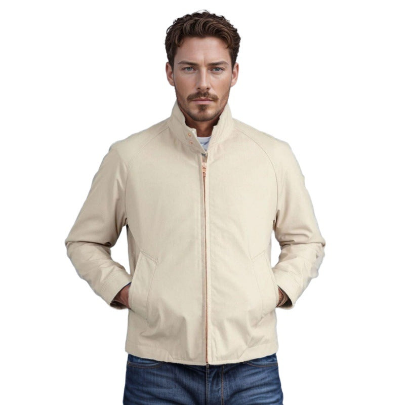 Herren sportliche Utility-Jacke mit wärmendem Innenfutter und stylischem Kragen EB