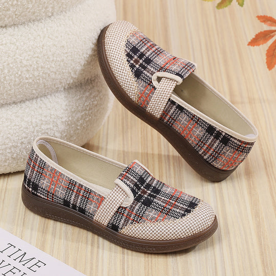 Damen Komfortable Slip-On Schuhe mit atmungsaktivem Obermaterial EB