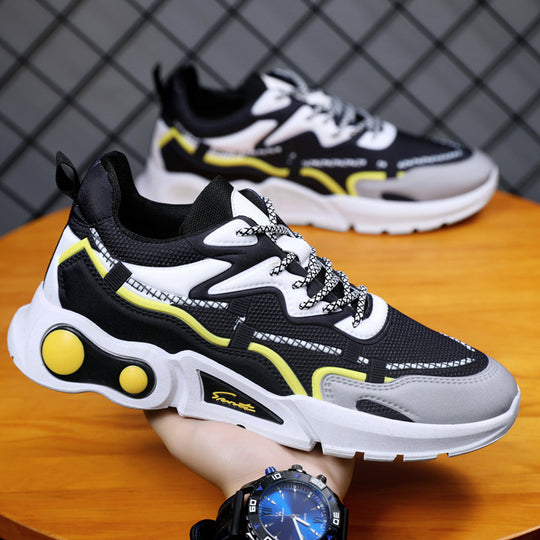 Damen Sportliche Chunky Sneakers mit atmungsaktiver Oberflächenstruktur EB