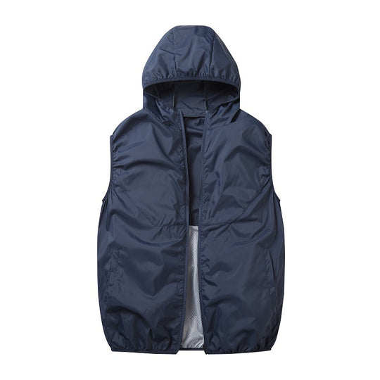 Unisex nan leichte winddichte Laufweste mit durchgehendem Reißverschluss und reflektierenden Details R&B