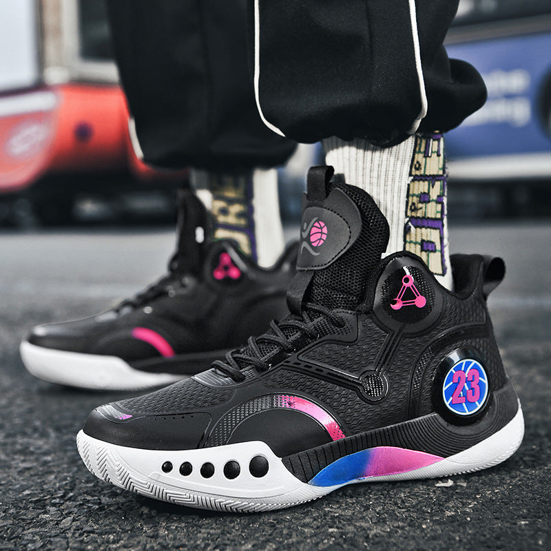 Damen Sportliche Basketball-Schuhe mit atmungsaktiver Mesh-Oberfläche und stabiler Dämpfung EB