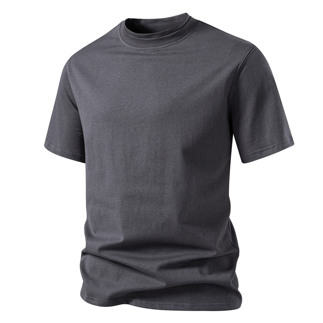 Herren Rundhalsshirt aus hochwertiger Baumwolle mit minimalistischem Design EB