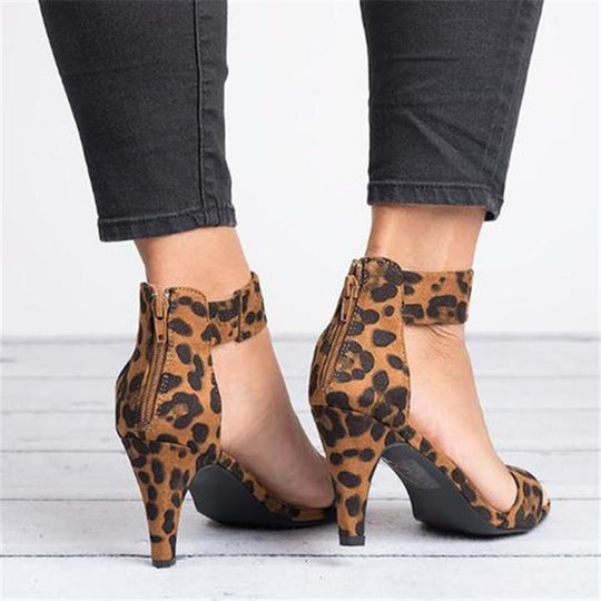 Damen elegante High Heels mit komfortablem Riemen und stiletto Absatz EB