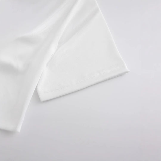 Damen Crop-Shirt mit charmantem Schleifenmotiv und astrologischem Druck EB