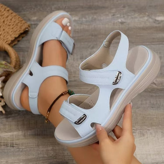 Damen Komfortable Sandalen mit verstellbarem Riemendesign und ergonomischem Fußbett EB