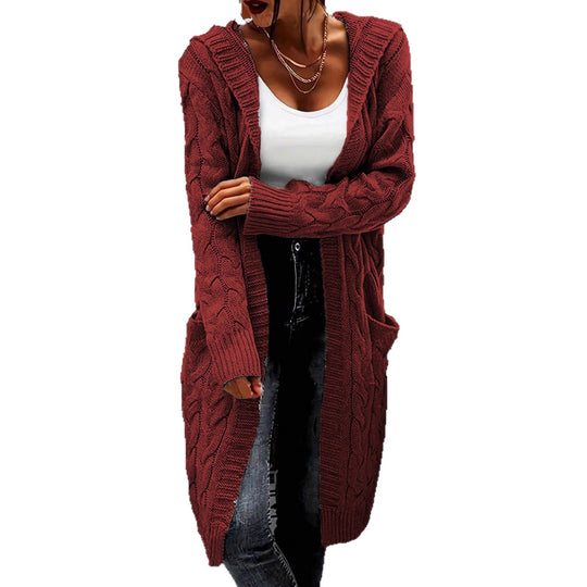 Damen Grobstrickcardigan mit praktischen Taschen und eleganten Zopfdetails EB