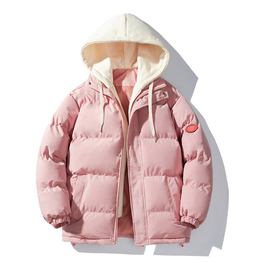 Herren gesteppte Winterjacke mit integriertem Kontrast-Kapuzeneinsatz und isolierender Thermofüllung EB