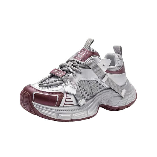 Damen Futuristische Wedge-Chunky-Sneaker mit Mesh‑Einsätzen und verstärkter Profilsohle EB