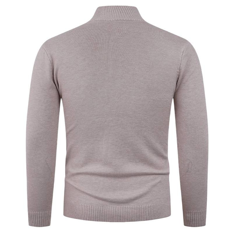 Herren Strukturierter Pullover mit ZIP-Kragen EB