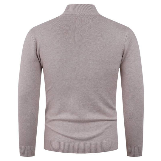 Herren Strukturierter Pullover mit ZIP-Kragen EB