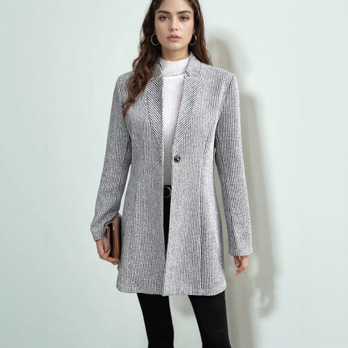 Damen eleganter und bequemer Blazer mit strukturiertem Design EB
