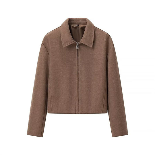 Damen modische Kurzjacke mit Stehkragen EB