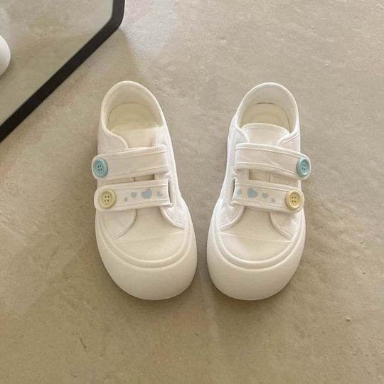 Damen Sneakers mit farbigen Knopf-Details und flexiblem Design EB