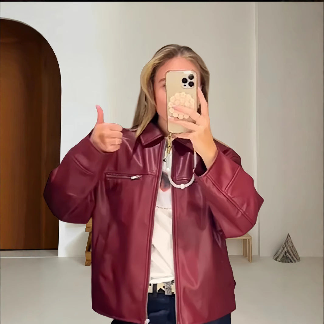 Damen modische lässige jacke mit asymmetrischen Reißverschlüssen EB