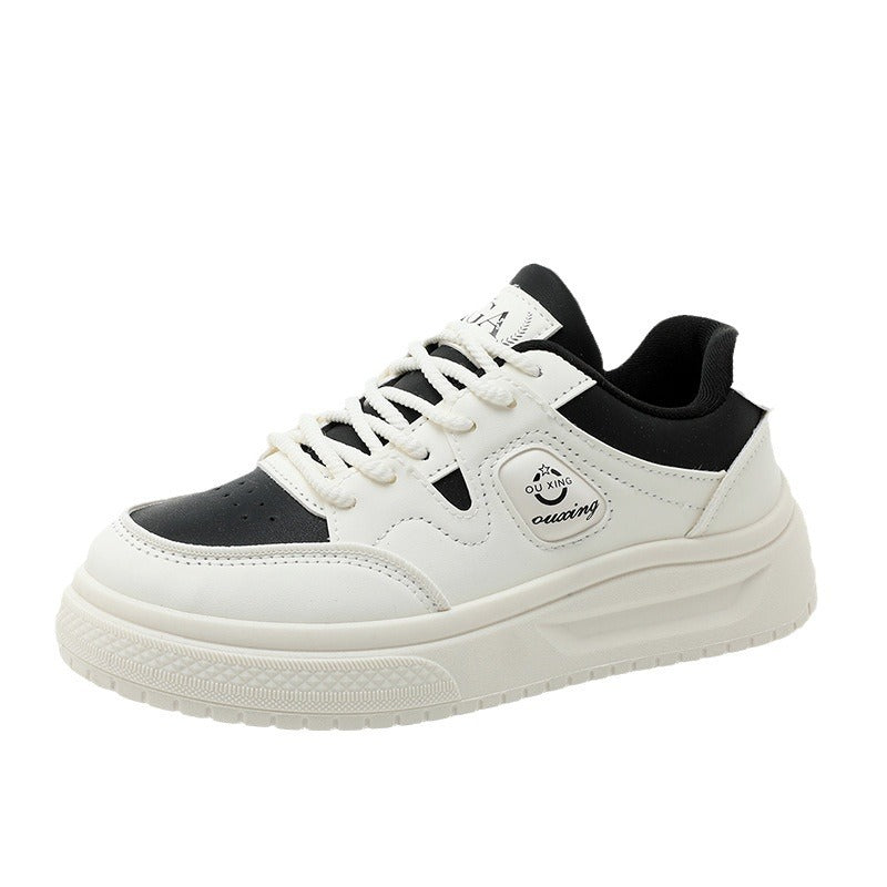 Damen modische Plateausneaker mit atmungsaktivem Obermaterial und rutschfester Sohle EB