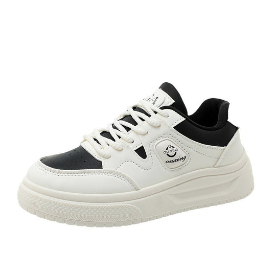 Damen modische Plateausneaker mit atmungsaktivem Obermaterial und rutschfester Sohle EB