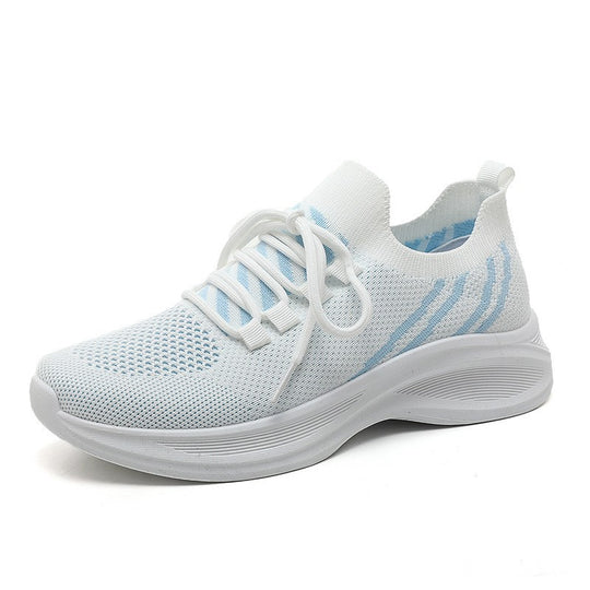 Damen sportliche Sneakers mit atmungsaktiver Mesh-Oberfläche und dämpfender Laufsohle EB